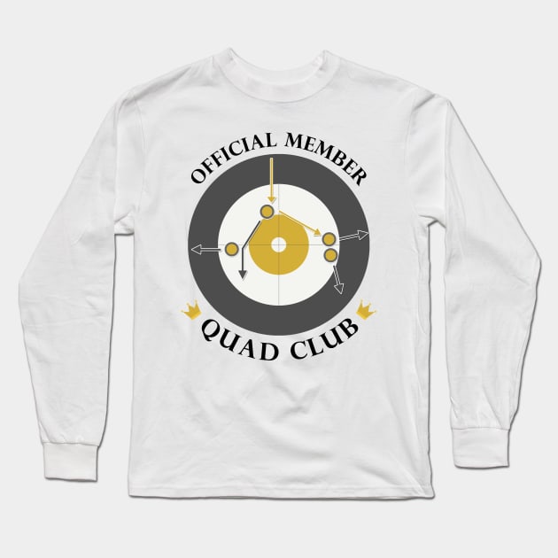 The "Quad Club" - Black Text Long Sleeve T-Shirt by itscurling